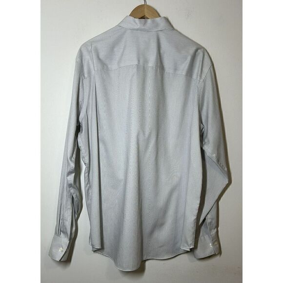 Kenneth Cole Reaction Men's X Large XL Shirt Long Sleeve Button Front Striped - Picture 2 of 4